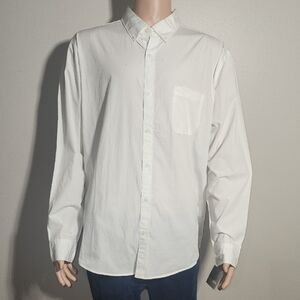 Falls Creek White Casual Button Down Shirt